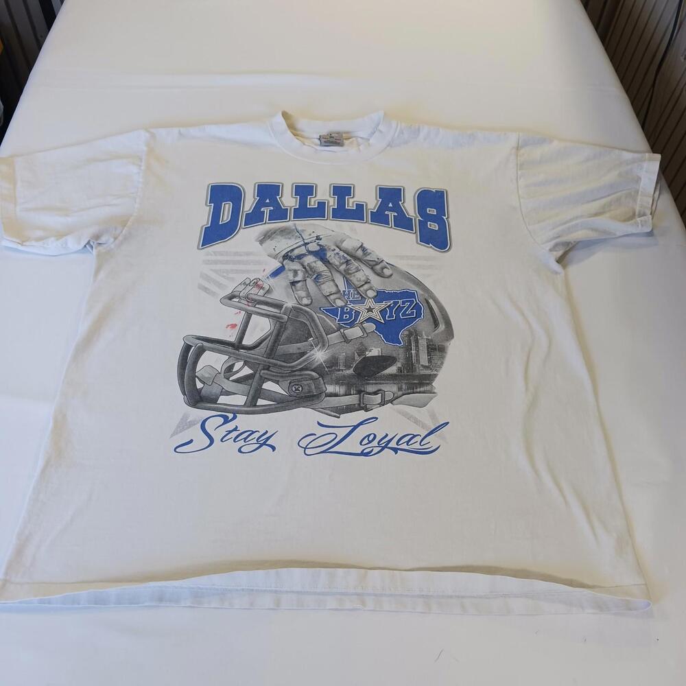 Shaka Wear Dallas Football Stay Loyal The Boyz Men's White Graphic T-Shirt 3XL